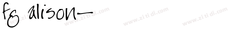 fg alison字体转换